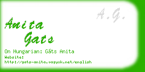 anita gats business card
